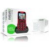 EVOLVEO EasyPhone, mobilní telefon pro seniory s nabíjecím stojánkem, červená