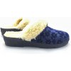Dámske zateplené papuče ovčou vlnou modré (42)