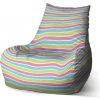 Sablio Sedací vak Bean Prúžky - 60 x 70 x 70 cm