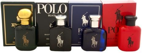 Ralph Lauren The World of Polo Fragrances Red + Blue + Black + Green EDT 4 x 15 ml darčeková sada