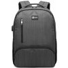 KONO klasický mestský batoh Luno s USB portom - sivý - 18L