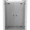Mexen Lunar L Duo sprchové dvere otvárateľné 150 cm, transparentné, brúsená zbraňová sivá - 834DL-150-000-66-00