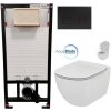 DEANTE Podstavný rám, pre závesné WC misy + SLIM tlačidlo černé + WC Ideal Standard Tesi so sedadlom SoftClose, AquaBlade CST_WC01 N51P TE1