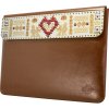 Kožené puzdro na notebook Folk srdce hnedé MacBook Pro 14