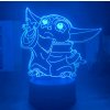 3D LED Lampička Yoda Star Wars