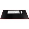 Gaming Mouse And Keyboard Pad 900 X 400 X 3 mm Black With Red Stitching