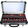 Extol Premium 44039 Profilové frézy HSS s SK plátkami, 24-dielna sada, hliníkový kufor