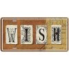 Ceduľa značka Wish 30,5cm x 15,5cm Plechová tabuľa