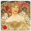NOTIQUE Poznámkový kalendár Alfons Mucha 2027, 30 x 30 cm - neuvedený autor