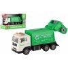 Teddies Auto smetiari plast 17cm na zotrvačník na batérie so svetlom so zvukom v krabici 21x13x9cm