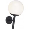 Nástenná lampa 1*E27 Matt Black Opal C Ball Down VT-1224 (V-TAC)