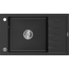Mexen Elias - drez granitový 79,5x48,0cm, 1-komorový, čierna-strieborná, 6511791005-73