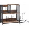 VEVOR Skriňa na dosky 3-vrstvová 113,3x36x76,5CM Stojan na gramofón