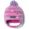 Columbia Youth Frosty Trail 2 Earflap Beanie Junior Zimná Čiapka Farba: Pink Ice Checkered Peaks, Čiapky rukavice: S/M 2020121695