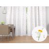 Biante Bavlnený záves Sandra SA-497 Žlté bylinky na bielom 150x220 cm