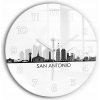 Foto nástenné hodiny Mesto San Antonio Texas okrúhle, biele ručičky, priemer 60 cm