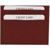 Kožené puzdro na karty a vizitky CC323 Red (Elegantné kožené puzdro na karty s kompaktnými rozmermi pre každodenné používanie)