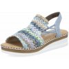 Dámske sandále RIEKER V1241-91 modrá S6 43