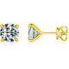 Olivie Stříbrné náušnice MOISSANITE GOLD 9732 Ag 925; ≤1,3 g.