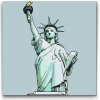 Vymalujsisam.sk Maľovanie podľa čísiel - Socha slobody 3 Veľkosť: 50x50cm, Rám: Na plastovej doske