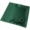 Saténová Beauty sada na spanie, obliečka a scrunchie gumička - 1 ks 15 zelená tm.