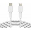 Belkin USB-C kabel s lightning konektorem, 2m, bílý - odolný CAA004bt2MWH
