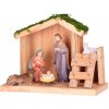 Dekorácia MagicHome Vianoce, Betlehem, drevo, polyresin, 15 cm