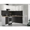 Nábytek PEGAS s.r.o. Rohová kuchyňská linka Astra bílá/grafit MAT