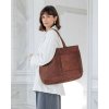 MARCO MAZZINI Dámska kožená taška typu hobo | čokoládovohnedá vp3c
