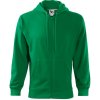 MALFINI Mikina Trendy Zipper 410 na zip, pánská MAL-4101618 3XL Zelená středně