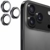 ENKAY tvrdené sklá s kovovým rámčekom na ochranu šošoviek zadného fotoaparátu pre iPhone 17 Pro / 17 Pro Max - sivá - možnosť vrátiť tovar ZADARMO do 30tich dní