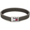 Tommy Hilfiger Šedý kožený náramok s oceľovým zapínaním 2790428