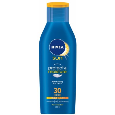 Nivea Sun Protect & Moisture opaľovacie mlieko SPF30 200 ml od 10,19 € -  Heureka.sk