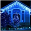 LUMA LED Vianočný svetelný dážď so zábleskom, 312 LED 10m + 1,5m modrá veľké LED diódy