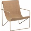 Ferm Living Kreslo Desert Lounge Chair, cashmere/solid cashmere