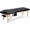 Body Fit Drevený masážny stôl BodyFit 2 segmentový čierny,195 x 70,5 cm