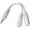 Kábel CABLEXPERT rozdvojka jack 3,5mm na 2x3,5mm MF, 10cm, audio CCA-415W
