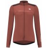 Hrejivý dámsky cyklodres Rogelli MONO DWR s dlhým rukávom, oranžový XL