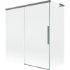 Mexen Rox, L posuvná 2-krídlová vaňová zástena 150 + 70 x 150 cm, 8mm číre sklo, grafitový profil, 8C9L-150-070-95-00