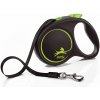 Flexi Black Design vodítko M do 25kg, 5m popruh – zelené
