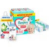 PAMPERS balíček V (plienkové nohavičky veľ. 5 – 102 ks, vlhčené obrúsky, prací gél a aviváž)