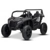 Elektrické autíčko UTV XXL 24V, čierne, dvojmiestne, Motor s diferenciálom, Nafukovacie gumené kolesá, odpružené zadné nápravy, kotúčová brzda, čalúnené sedadlo, nastaviteľný volant, bluetooth, MP3 pr