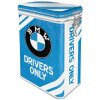 NOSTALGIC ART dóza BMW Drivers Only blue