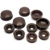Dvojdielna krytka skrutky 18 mm - hnedá - 5 ks