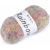 Pletacia priadza mohérová Rainbow 100 g - (21-5) multikolor