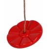 BPP Plastová okrúhla hojdačka - kvet Flower swing, červený