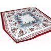 Mondo Italia Vianočný ženilkový obrus Severný pól 90x90 cm Chenille IT037 90x90 cm Viacfarebná