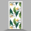 Samolepiace nálepky na dvere Tropické kvety 75x205