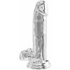 ToyJoy Get Real Clear Dildo with Balls 7 Inch