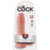 King Cock 8 with balls - dildo so semenníkmi telová farba (20 cm)
